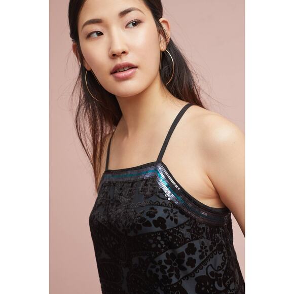 Anthropologie Moulinette Soeurs Imogen Sequin Shift Slip Dress Size 2 Brand New - Picture 7 of 14